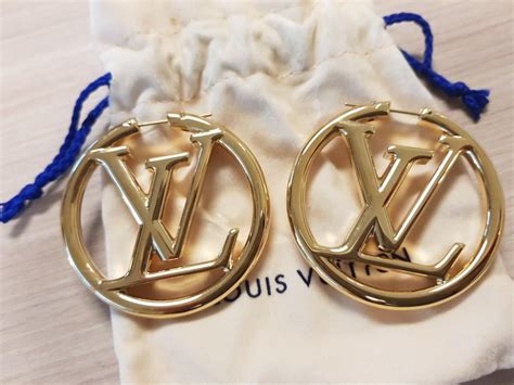 lv hoop earrings etsy